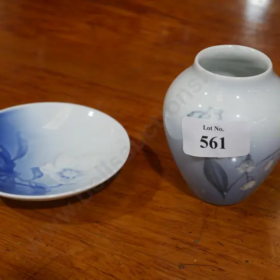 Royal Copenhagen vase & dish