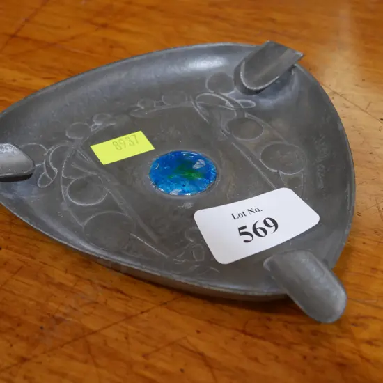 English pewter ashtray