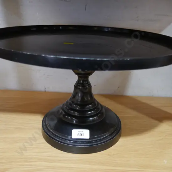 Black metal pedestal cake stand