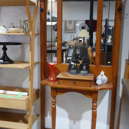 Mirror back hall stand