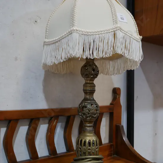 Brass based table lamp