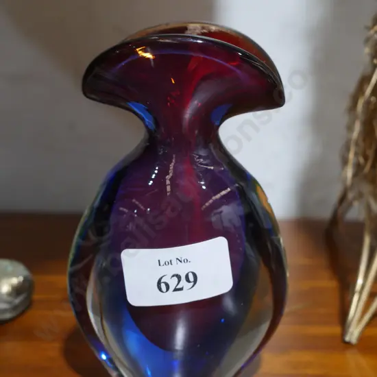 Small art glass vase