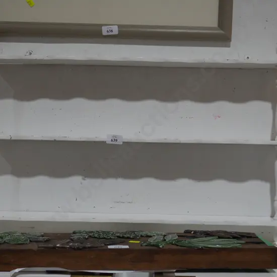 White painted wall shelf