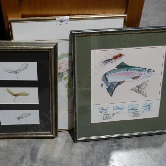 3 framed artworks