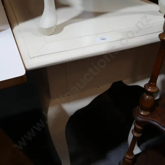 White painted table