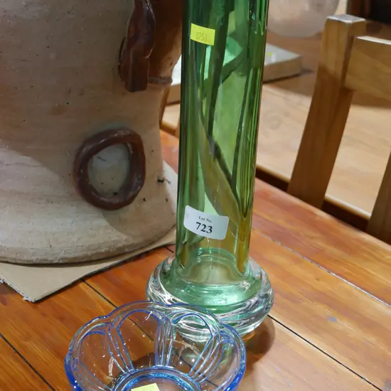 glass vase and dish