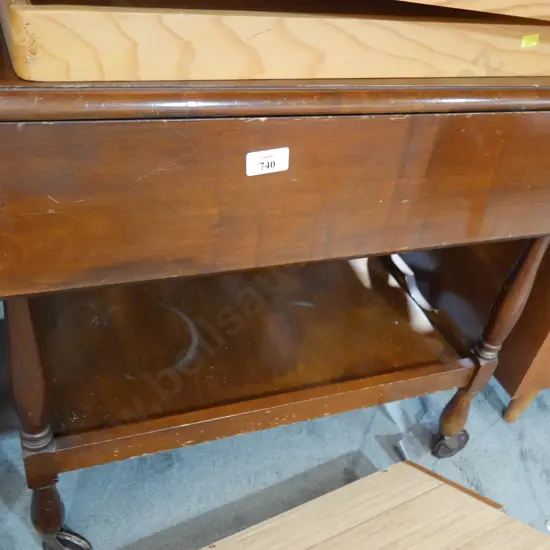 Drop side tea trolley