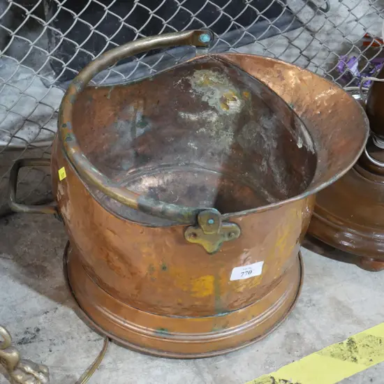 Copper coal bucket