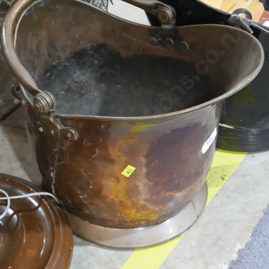 Copper coal bucket