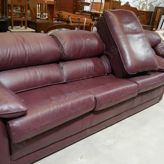 3 piece leather lounge suite