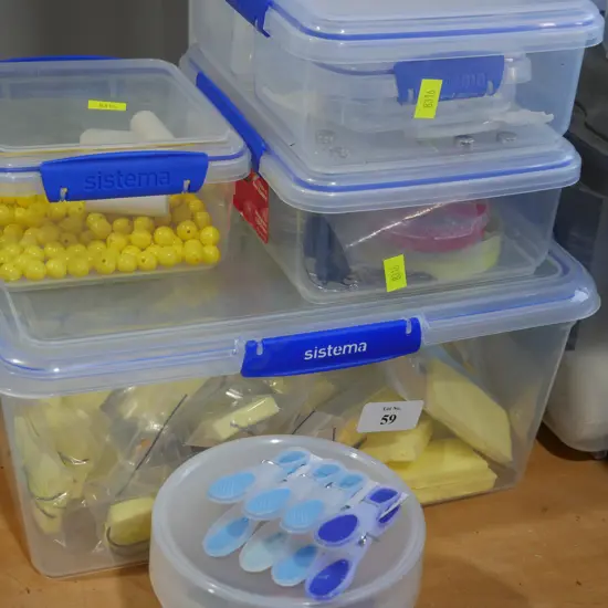 4 containers fishing gear