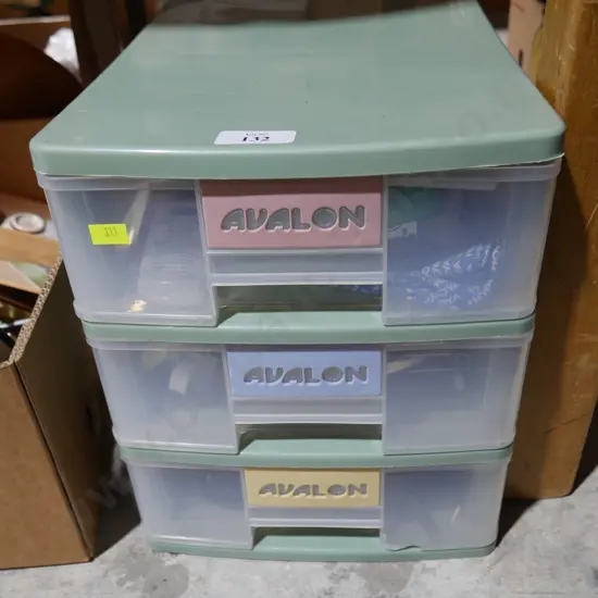 Storage drawer and contents