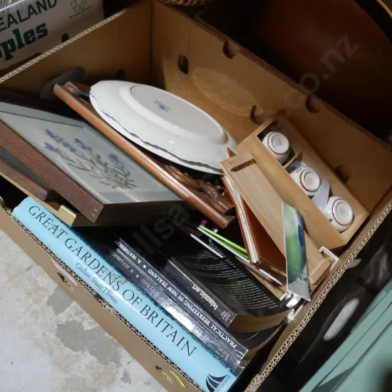 Books, picture frames etc