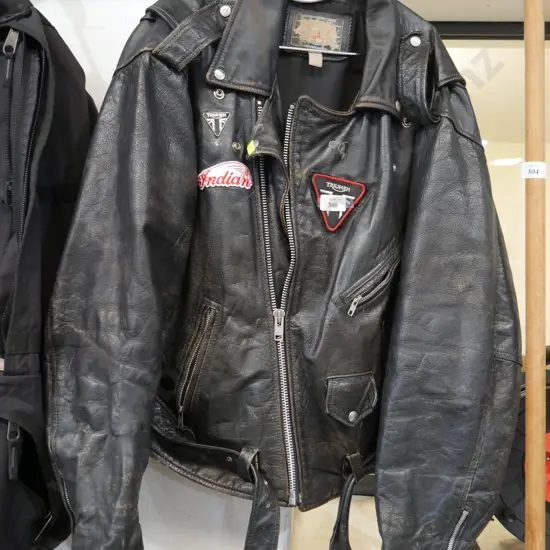 Black leather jacket