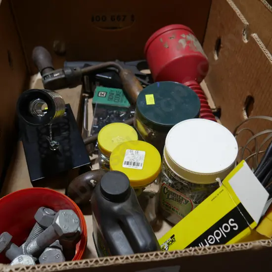 Soldering iron ,nails , nuts n bolts