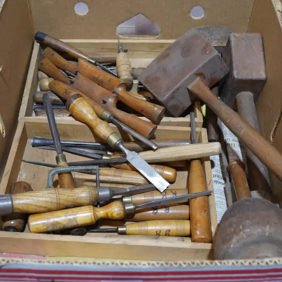 Chisels, mallets etc