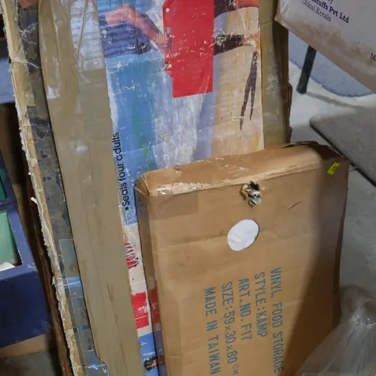 Folding picnic table and storage cupboard