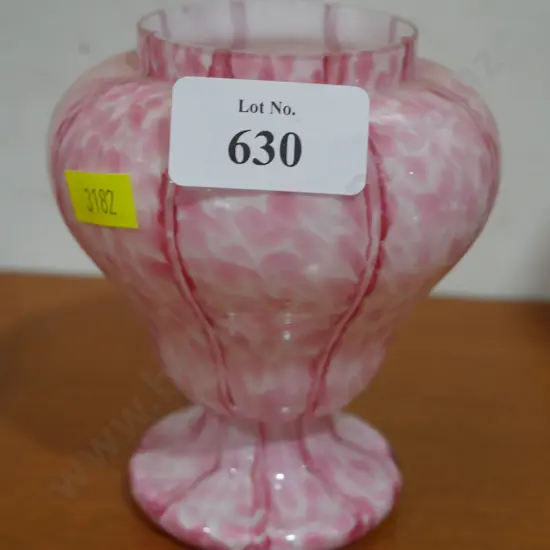 Pink glass vase
