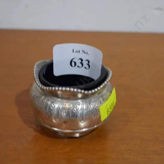 Sterling silver open salt