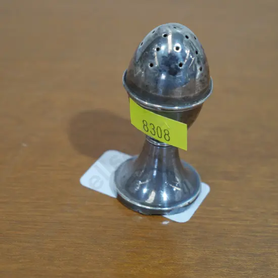 Small silver condiment shaker