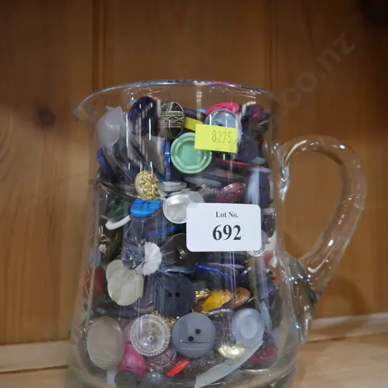Jug full of buttons