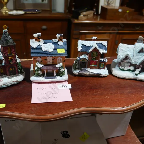 4 Christmas house ornaments