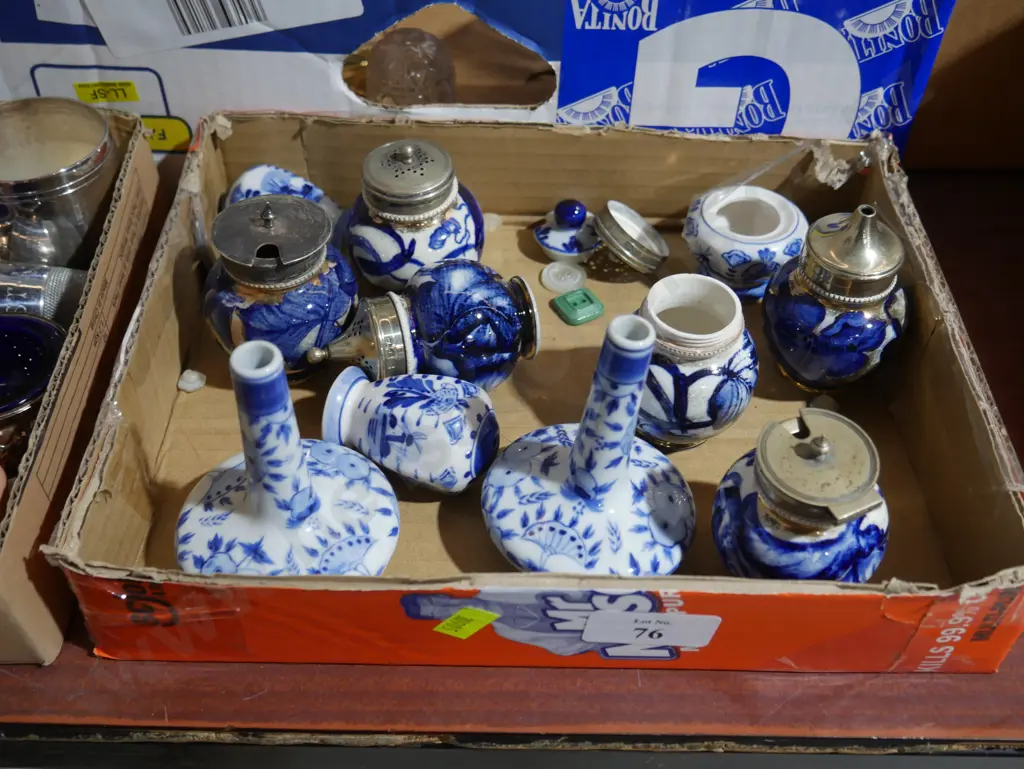 Blue and white condiments etc Image 1++