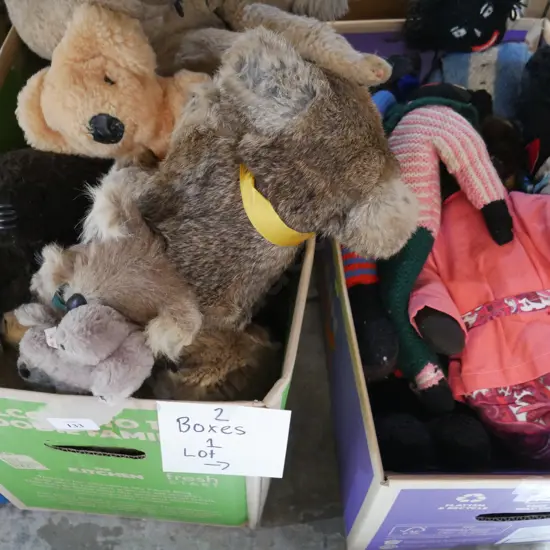 2 boxes Gollies, stuffed koalas