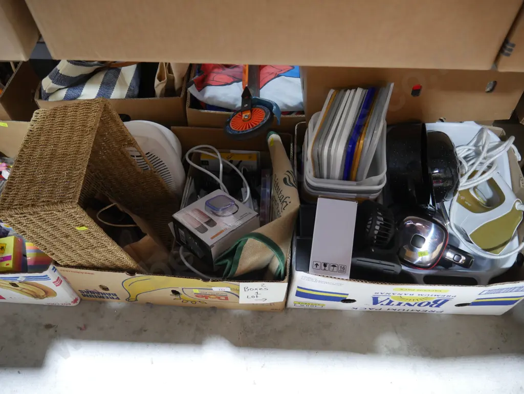 2 boxes jug, iron, heater etc Image 1++