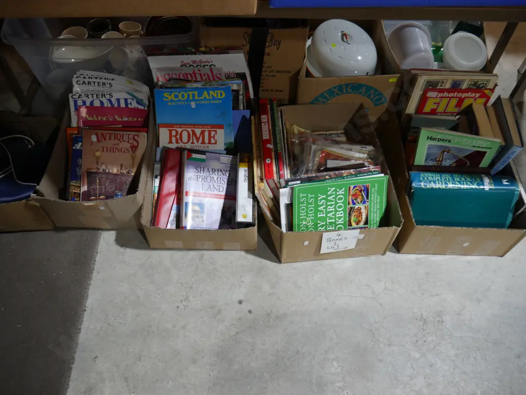 Four boxes of books Image 1++