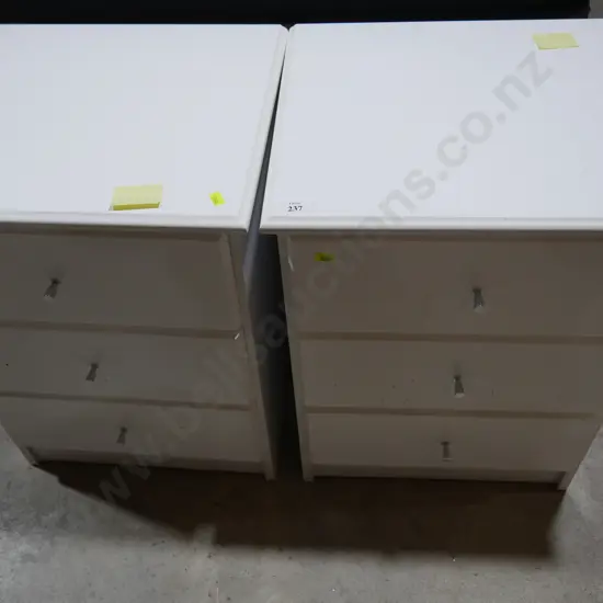 Pair bedside drawers