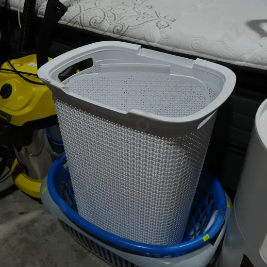 Three laundry baskets