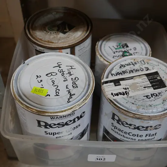 Tins of paint