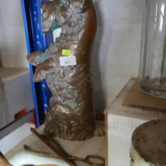 Brass Scotty dog fire tool holder