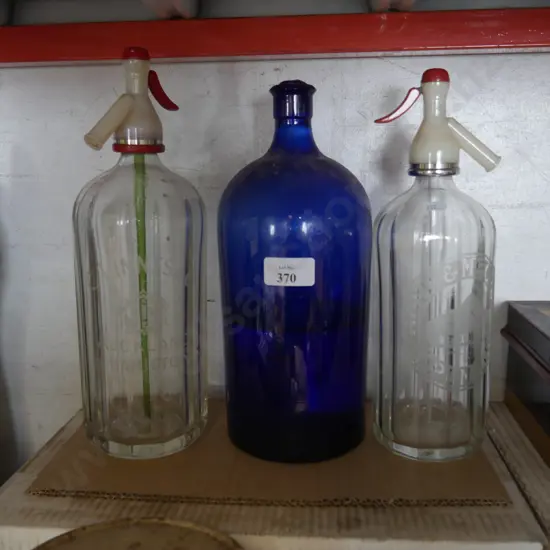 Two soda siphons etc