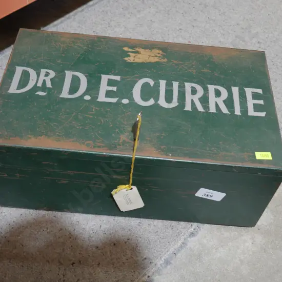 Dr DE Currie tin box