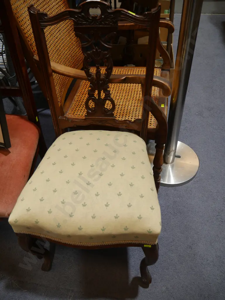 Carved back dining chair etc Image 1++