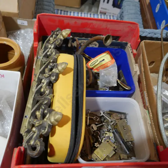 Locks, keys, stud finder etc