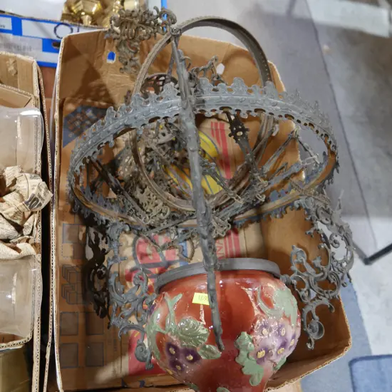 Vintage hanging light parts