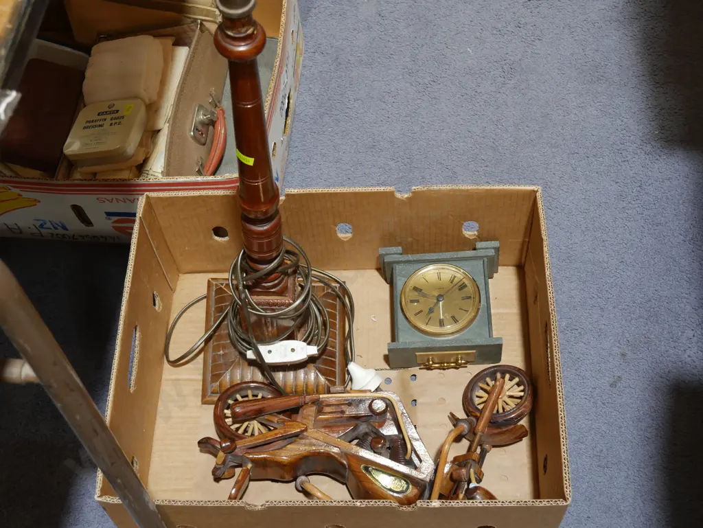 Wooden motorbike, lamp etc Image 1++