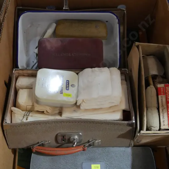 Vintage first aid items