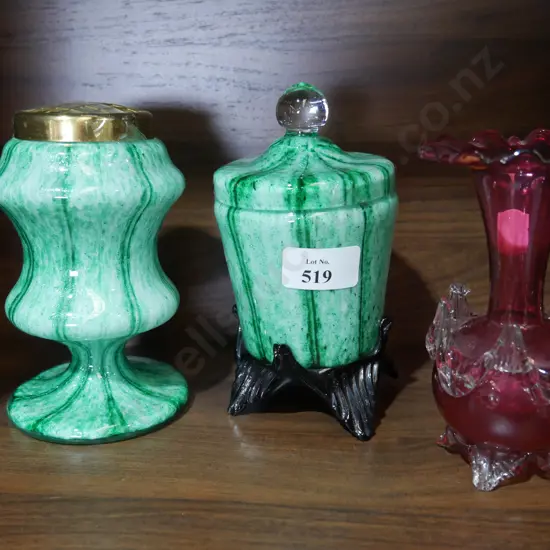 3 pieces art glass vase