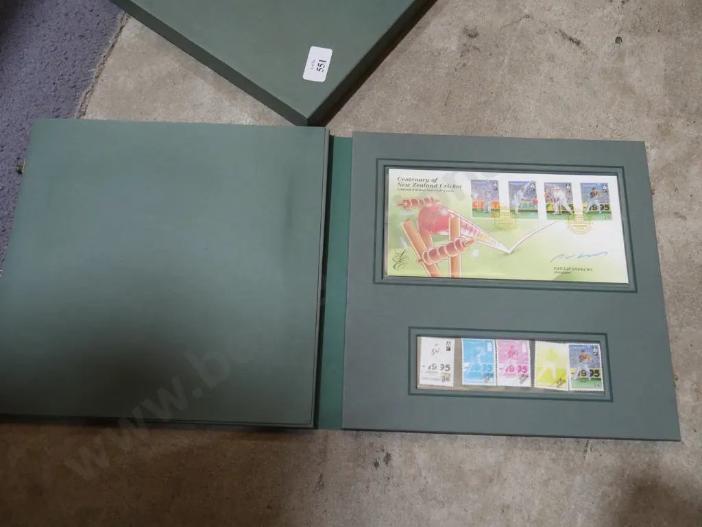 Limited edition New Zealand cricket stamps and first day cover Image 1++