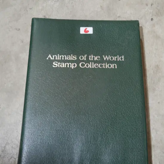 Animals of the world stamp collection in folder