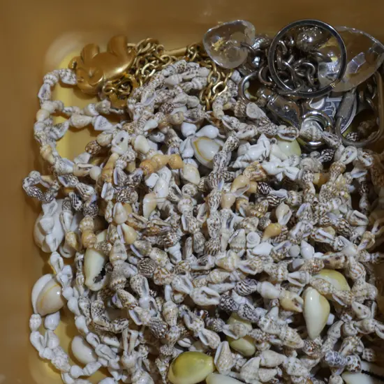 Shell necklaces etc
