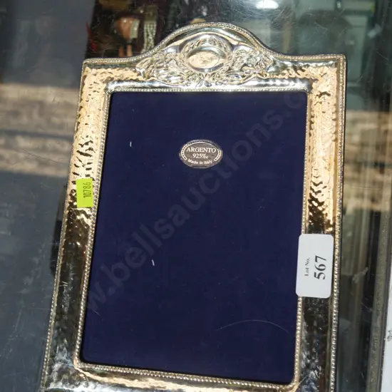 Silver framed photo frame