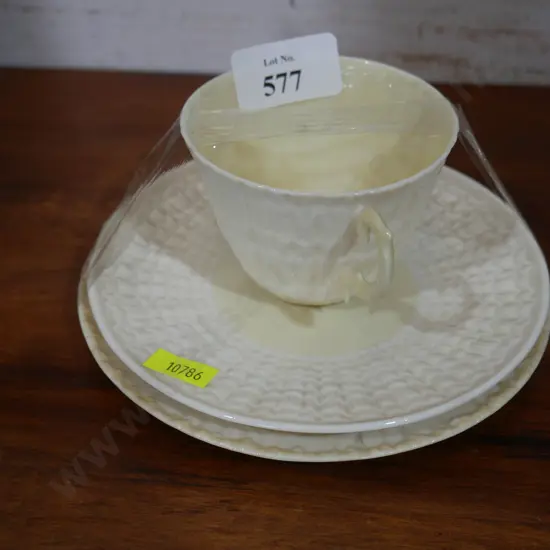 Belleek cup saucer and plate