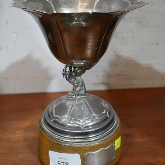 Silver trophy cup