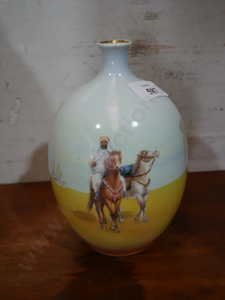 Large Royal Bayreuth Egyptian scene vase Image 1++