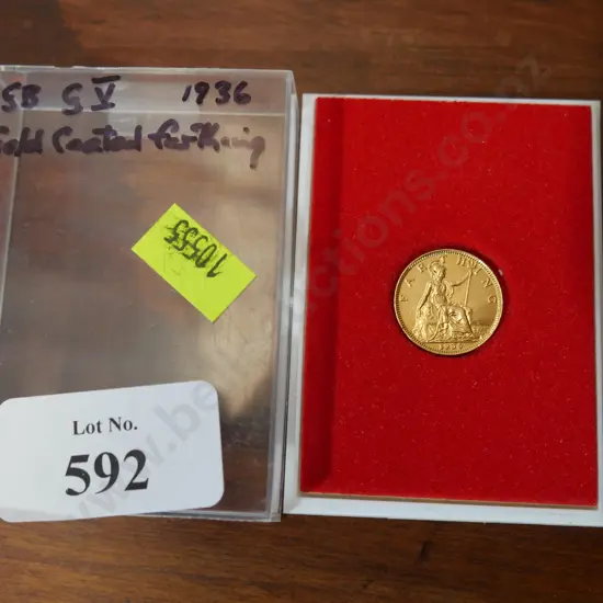 Gold plated 1936 farthing